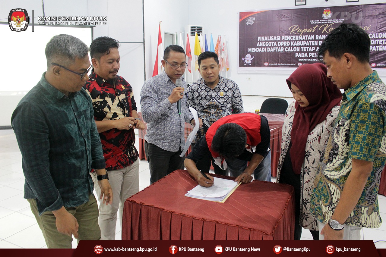 KPU Kabupaten Bantaeng Melaksanakan rapat Koordinasi Pinalisasi Pencermatan Rancangan DCT