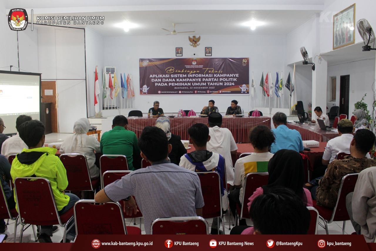 KPU Bantaeng melaksanakan Bimbingan teknis Aflikasi Kampanye dan Dana Kampanye