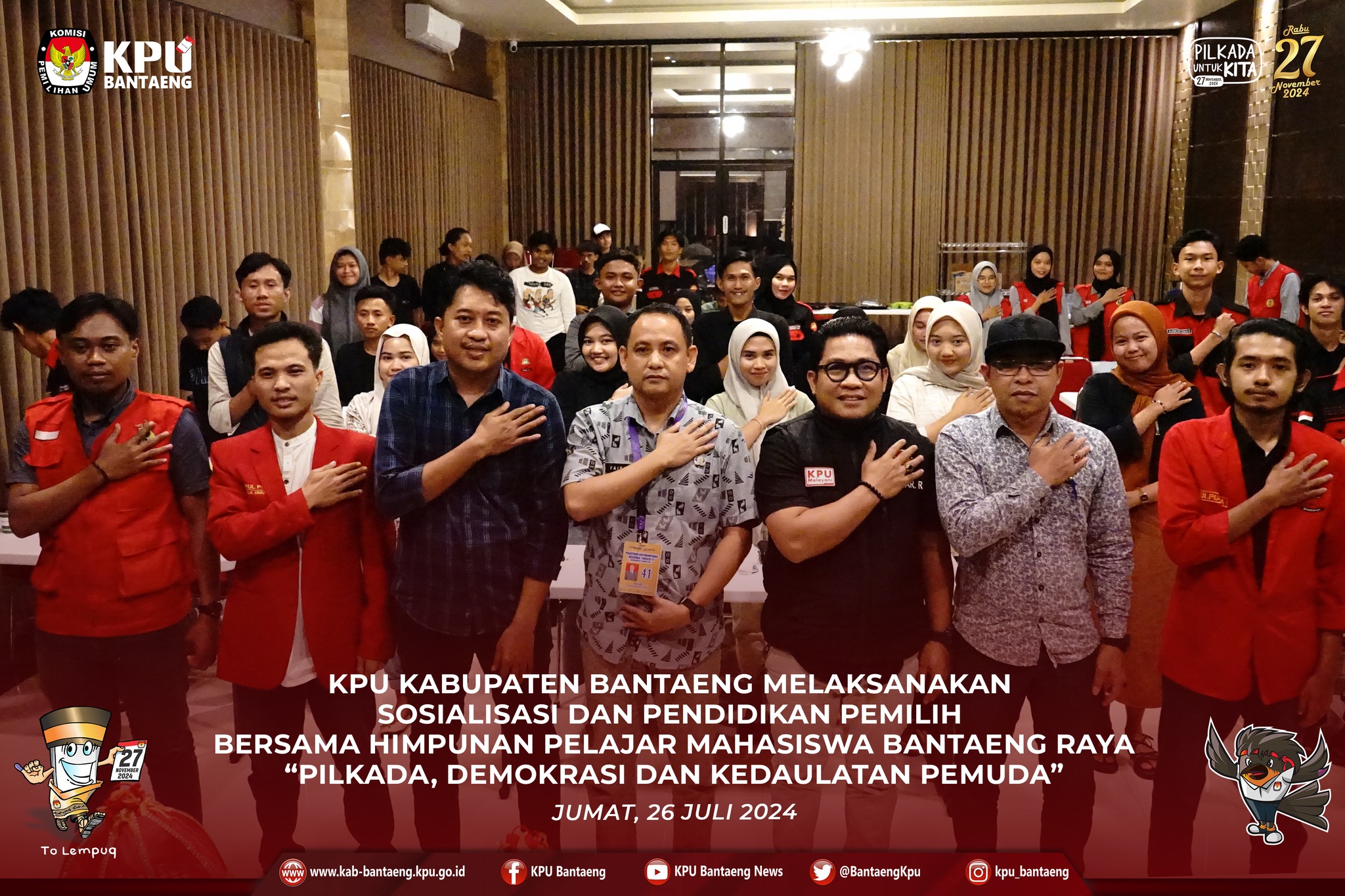 Sosialisasi pendidikan Pemilih Bersama Himpunan Pelajar mahsiswa raya Bantaeng